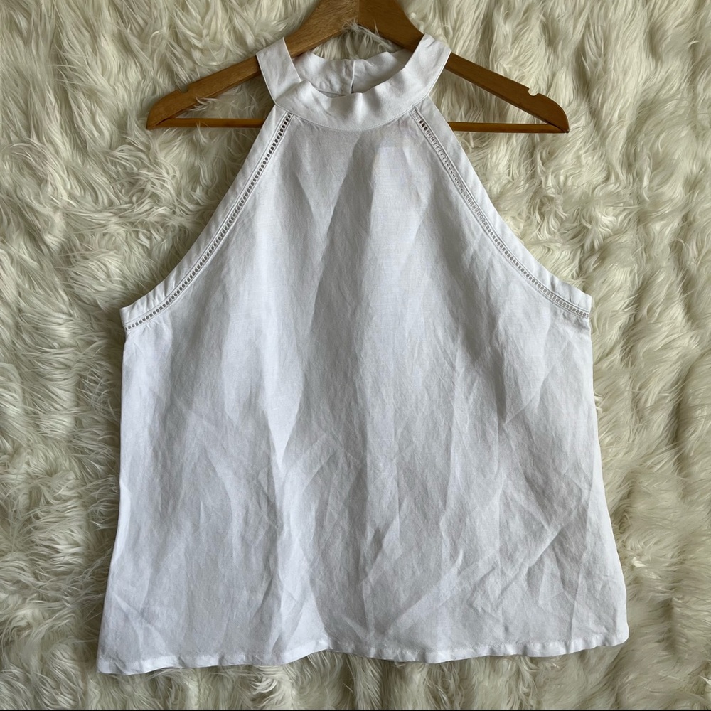 Ann Taylor M Woven Top White
